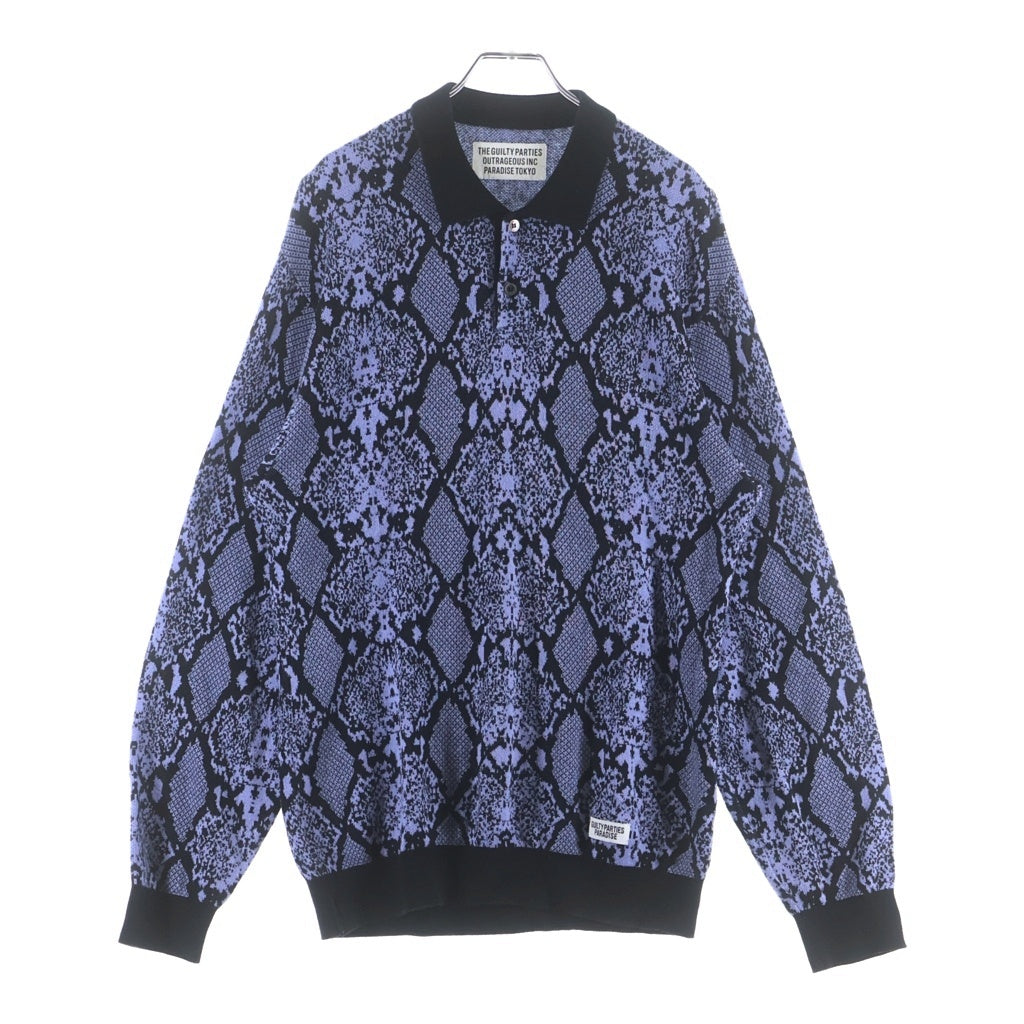 WACKO MARIA(ワコマリア) PYTHON KNIT POLO SHIRT パイソン柄 ニット 