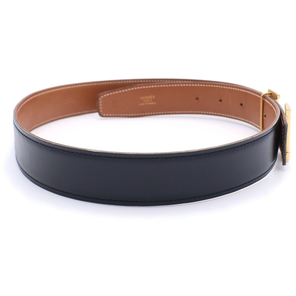 HERMES(エルメス) コンスタンス ベルト リバーシブル ゴールド金具 ◯X刻印 ブラック/ブラウン レディース