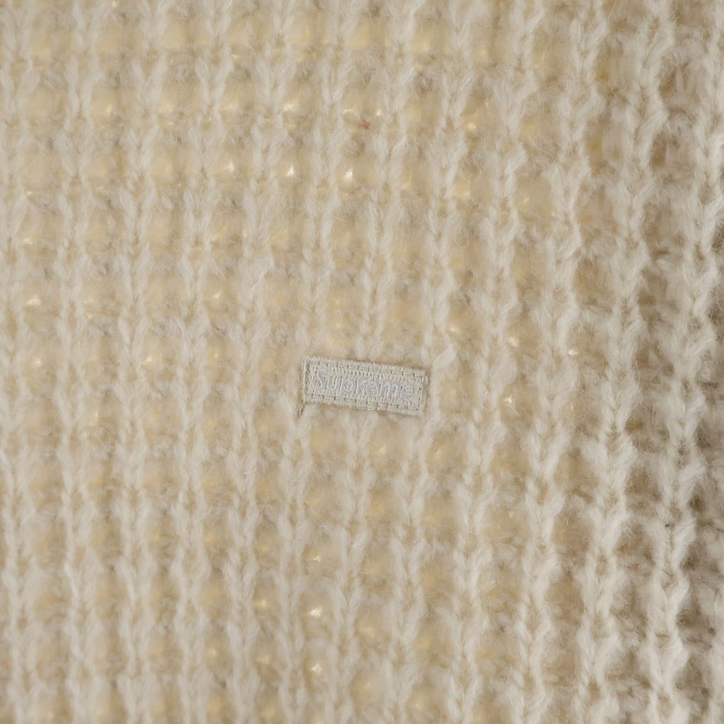 SUPREME(シュプリーム) 25AW small box waffle sweater クルーネック セーター ローゲージニット ベージュ