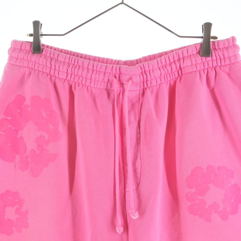 DENIM TEARS(デニムティアーズ) 25SS MONO COTTON WREATH SWEAT SHORTS スウェット ショートパンツ ピンク SS25BRS061