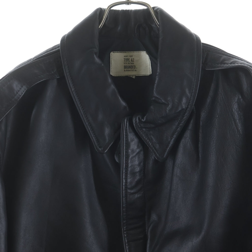 VINTAGE(ヴィンテージ) ORCHARD オーチャード U.S. ARMY AIRFORCE TYPE A2 LEATHER FLIGHT JACKET レザーフライトジャケット ジップアップブルゾン ブラック