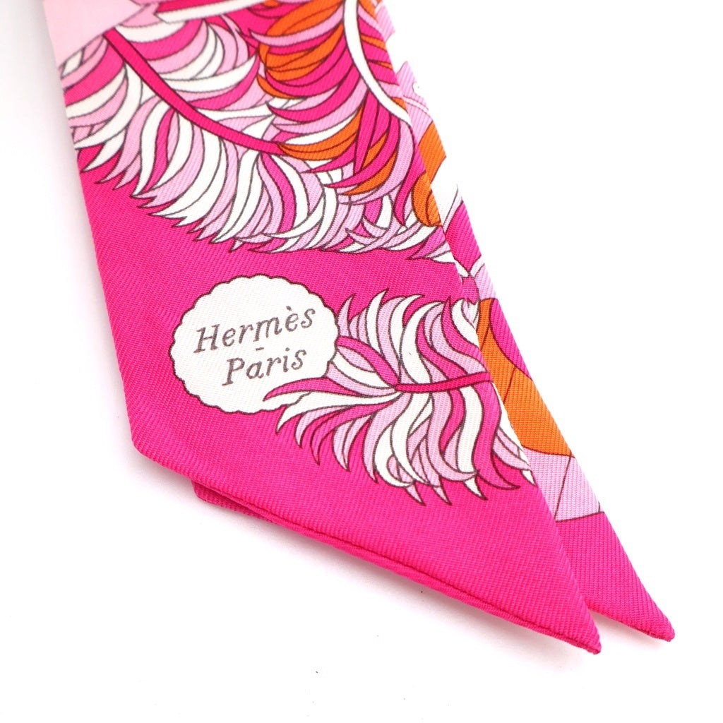 HERMES(エルメス) ツイリー De l'Ombrelle aux Duels Fuchsia 杖傘と決闘 フューシャ スカーフ ピンク レディース