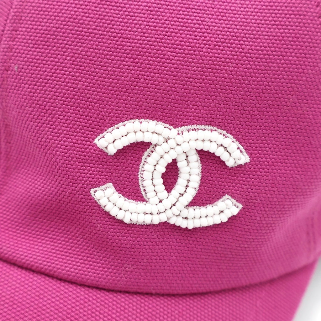 CHANEL(シャネル) ビーズココマーク 6パネルキャップ ピンク レディース
