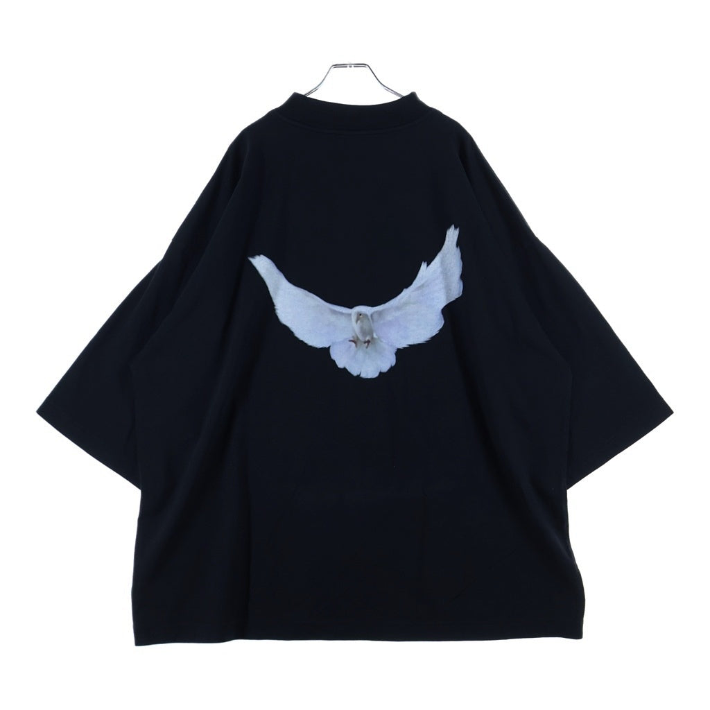 Yeezy Gap Engineered by Balenciaga(イージー ギャップ エンジニアードバイ バレンシアガ) CROP DOVE NO SEAM TEE クルーネック半袖Tシャツカットソー ブラック 719615 TMVQ2