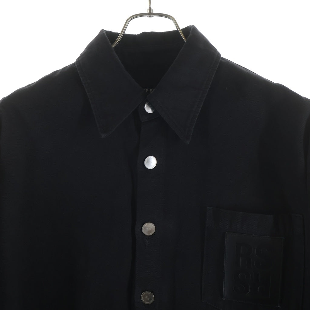 RAF SIMONS(ラフシモンズ) 22SS BIG FIT DENIM SHIRT JACKET オーバーサイズ デニムシャツ ジャケット ブラック 221-M243