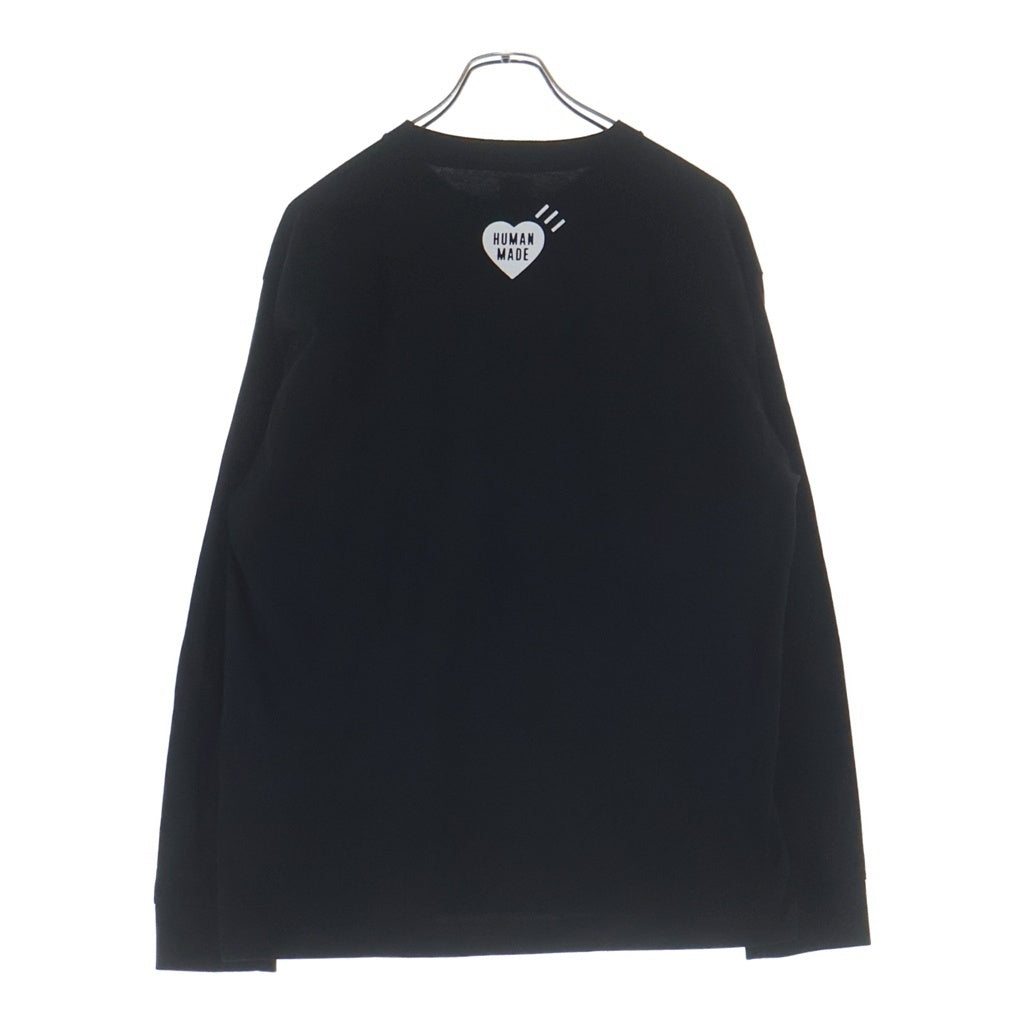 HUMAN MADE(ヒューマンメイド) 24AW GRAPHIC L/S T-SHIRT グラフィック 長袖 クルーネック カットソー ブラック HM28CCS010