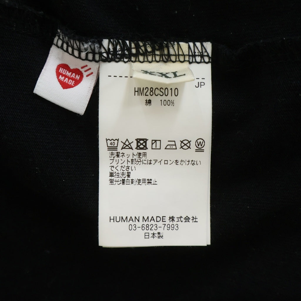 HUMAN MADE(ヒューマンメイド) 24AW GRAPHIC L/S T-SHIRT グラフィック 長袖 クルーネック カットソー ブラック HM28CCS010
