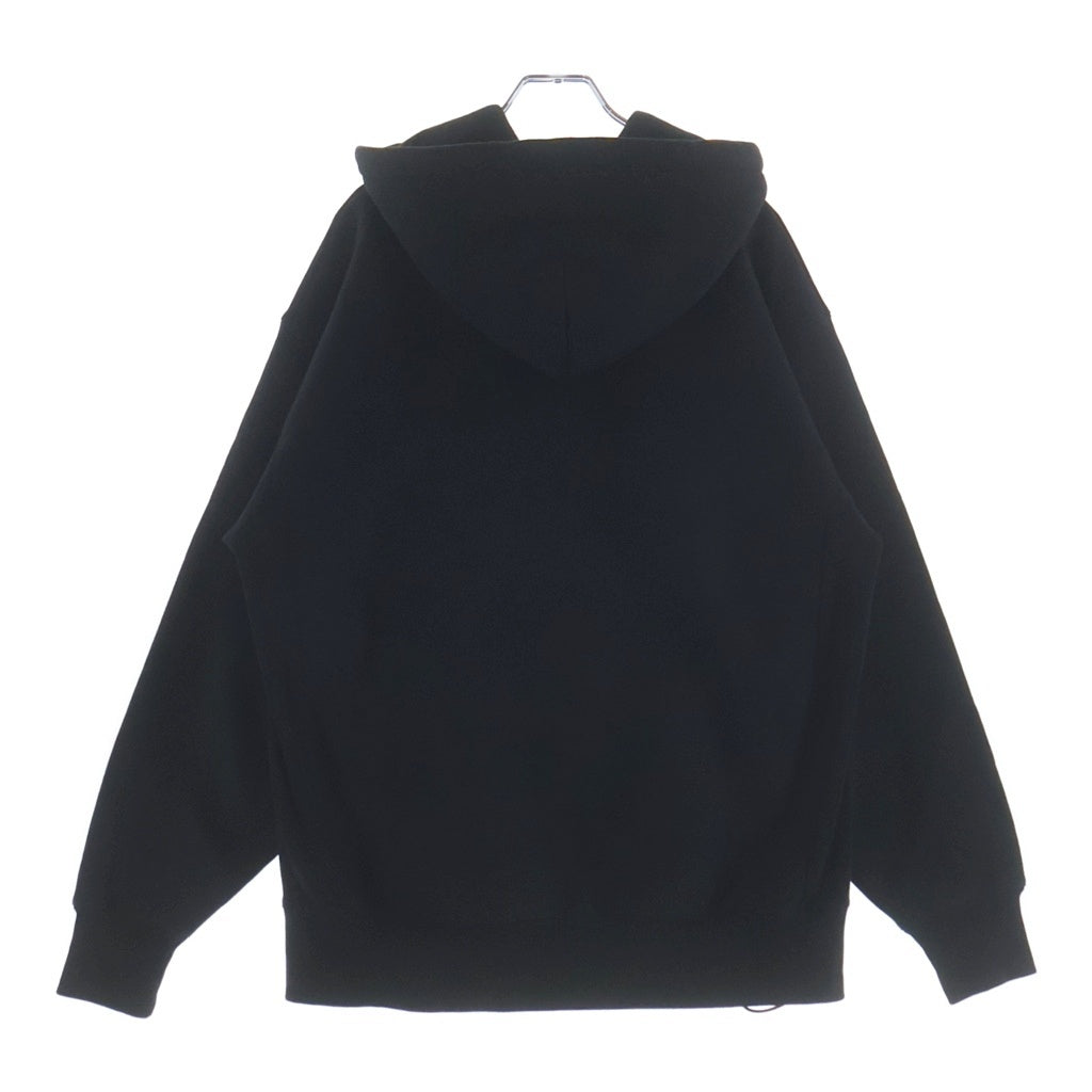 WESTERN HYDRODYNAMIC RESEARCH(ウェスタンハイドロダイナミックリサーチ) WHR-ZIP HOODIE ロゴ刺繍 ジップアップ パーカー ブラック