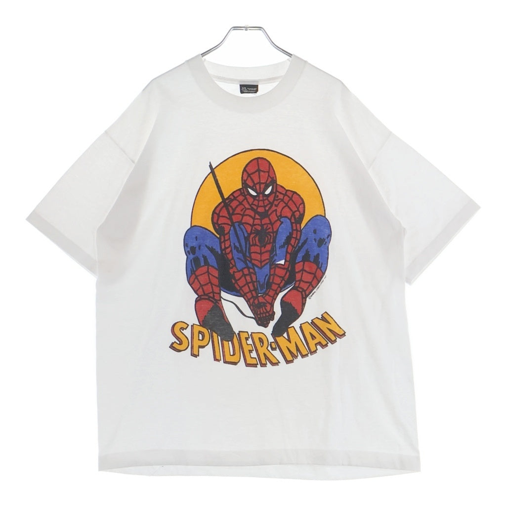 VINTAGE(ヴィンテージ) 80s SPIDERMAN スパイダーマン 半袖 Tシャツ カットソー クルーネック ホワイト
