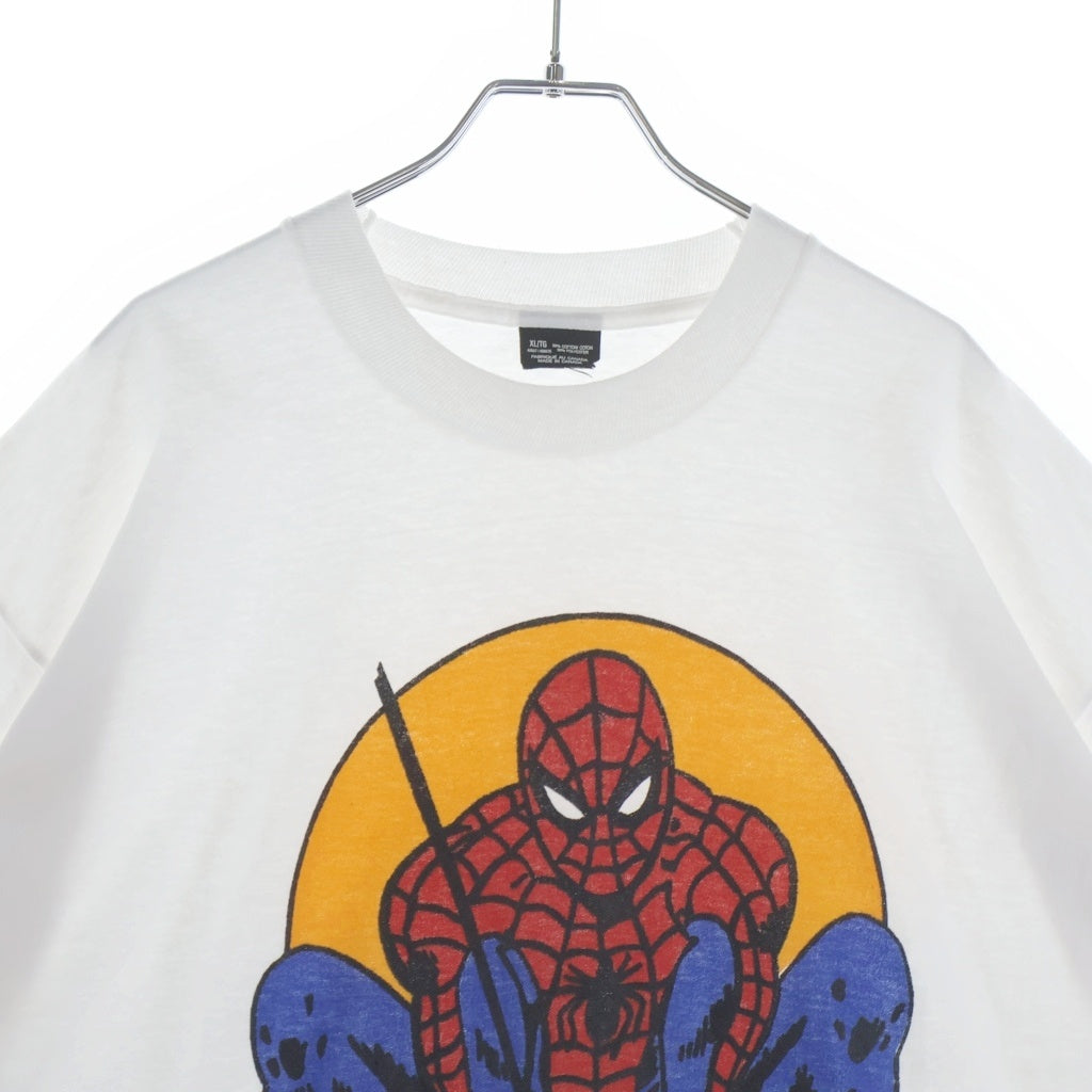 VINTAGE(ヴィンテージ) 80s SPIDERMAN スパイダーマン 半袖 Tシャツ カットソー クルーネック ホワイト