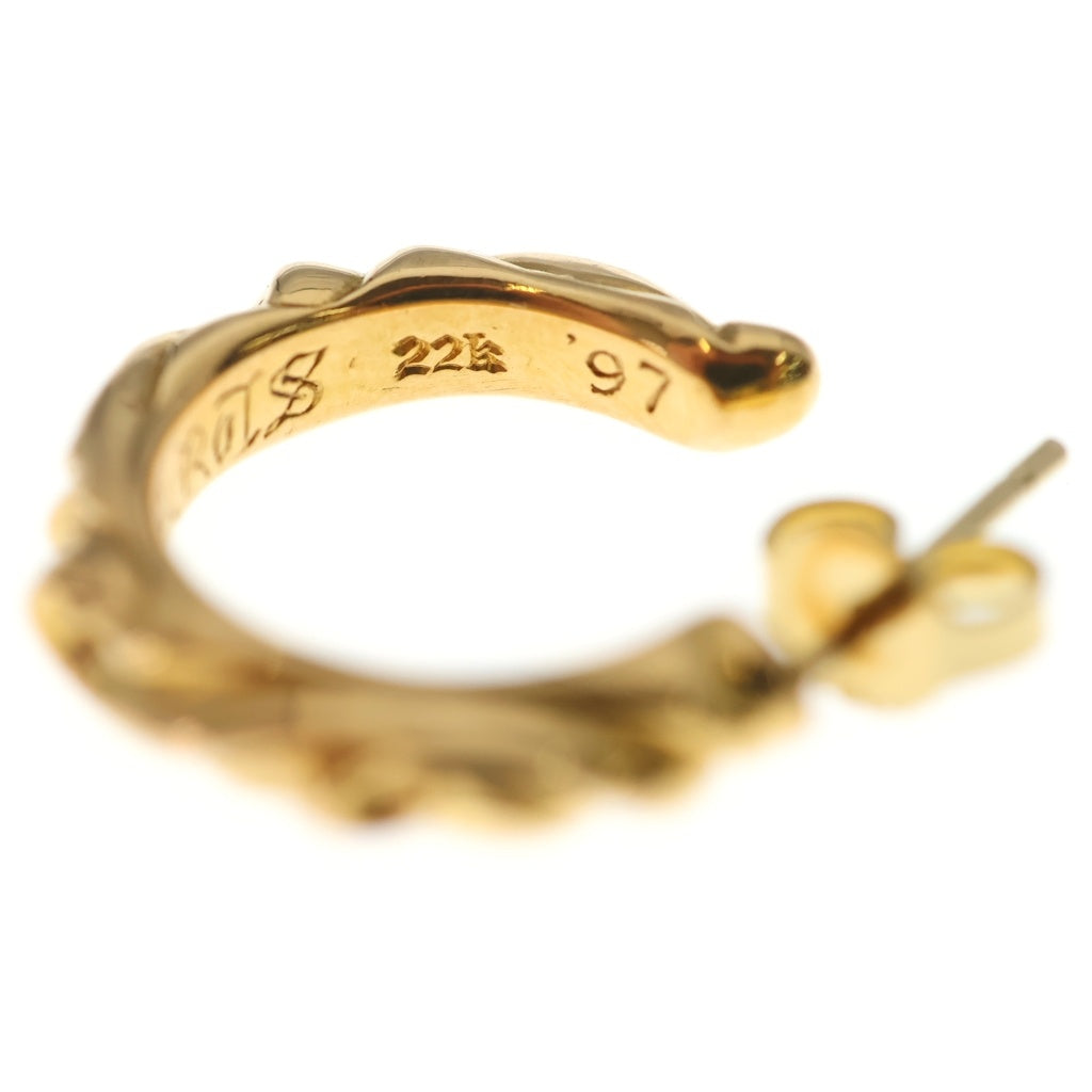 CHROME HEARTS(クロムハーツ) 22K HOOP SCROOL 1 22Kスクロールフープ ゴールドピアス