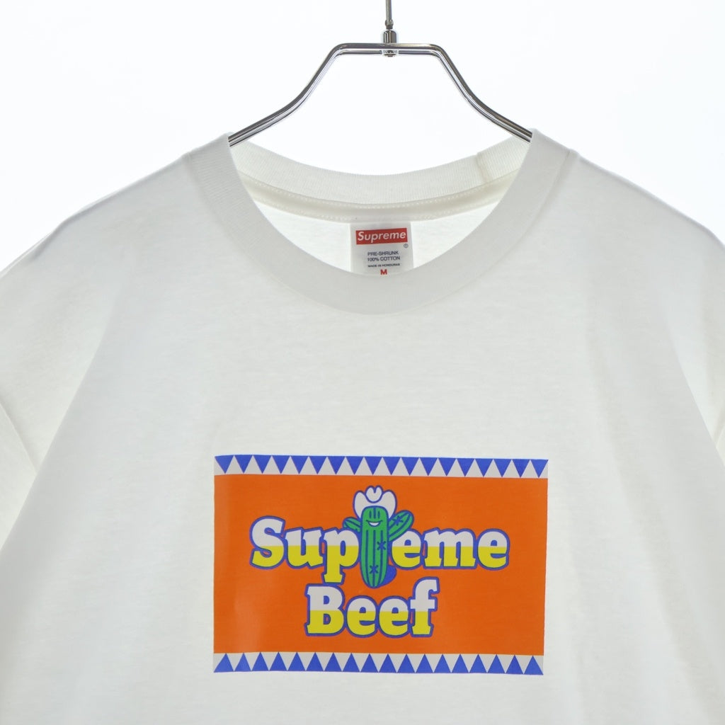 SUPREME(シュプリーム) 25SS Beaf Tee フロントプリント クルーネック 半袖Tシャツ ホワイト