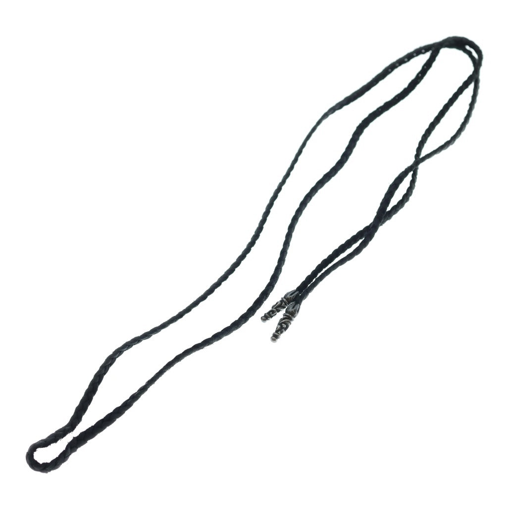 CHROME HEARTS(クロムハーツ) LEATHER BRAID スクロールレザーブレード シルバーネックレス