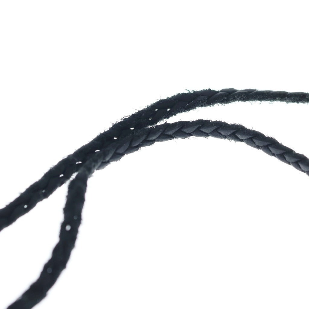 CHROME HEARTS(クロムハーツ) LEATHER BRAID スクロールレザーブレード シルバーネックレス
