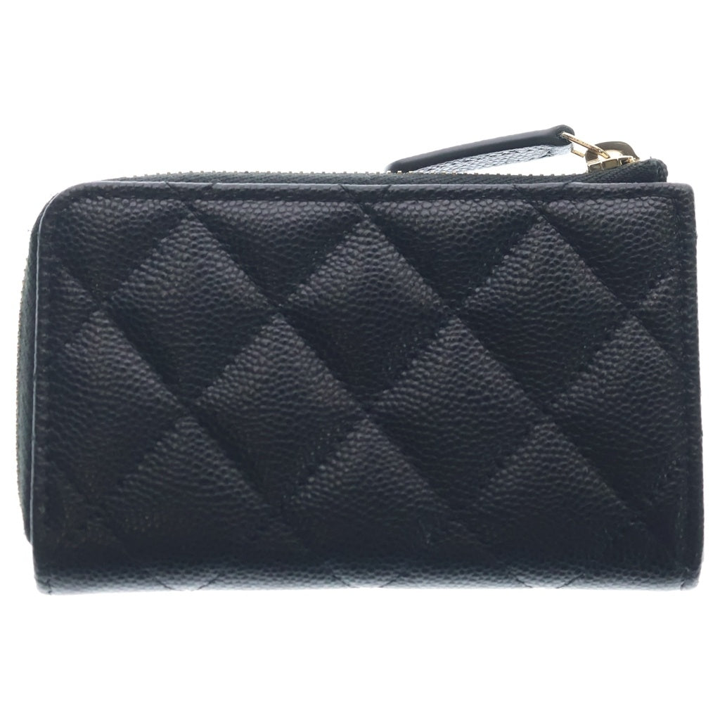 CHANEL(シャネル) コインケース キャビアスキン キーリング付き フラグメントケース ブラック AP0221 レディース