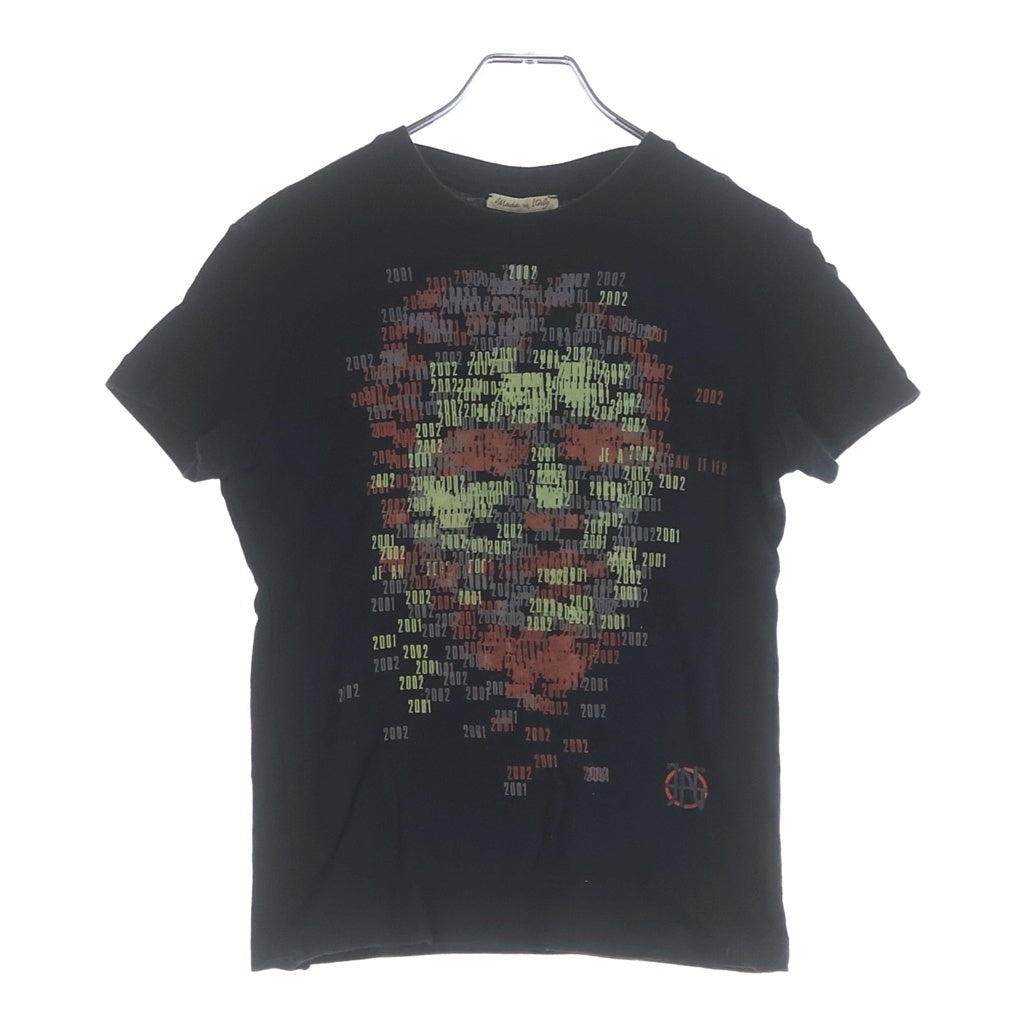 Jean Paul GAULTIER(ジャンポールゴルチエ) 00s フロントプリント クルーネック半袖Tシャツ ショートスリーブカットソー ブラック レディース G700200