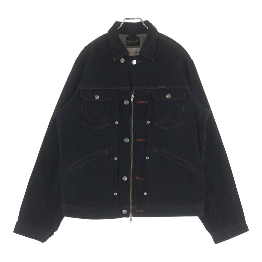 Wrangler(ラングラー) ×CAMPHOR WOOD カンファーウッド Custom 2way Trucker Jacket カスタムトラッカージャケット ジップアップ フルボタン デニムジャケット インディゴ WS9391