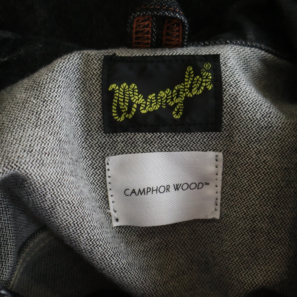 Wrangler(ラングラー) ×CAMPHOR WOOD カンファーウッド Custom 2way Trucker Jacket カスタムトラッカージャケット ジップアップ フルボタン デニムジャケット インディゴ WS9391