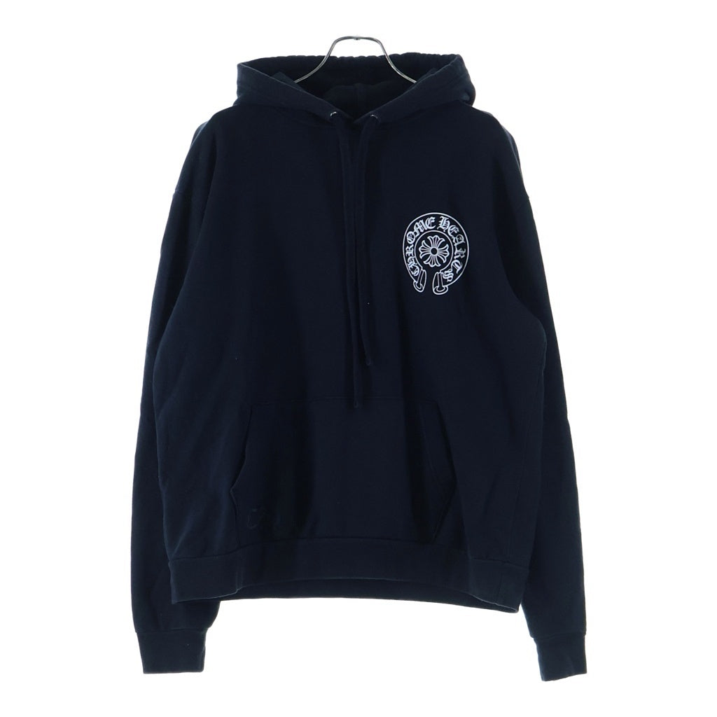 CHROME HEARTS(クロムハーツ) OSAKA Horseshoe Hoodie 大阪限定 ホースシューフーディ 袖プリント プルオーバー パーカー ブラック