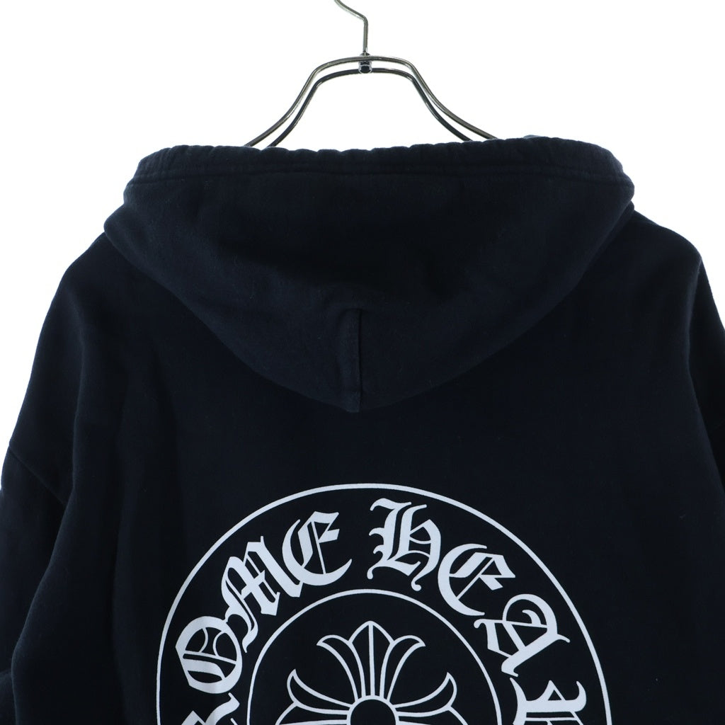 CHROME HEARTS(クロムハーツ) OSAKA Horseshoe Hoodie 大阪限定 ホースシューフーディ 袖プリント プルオーバー パーカー ブラック