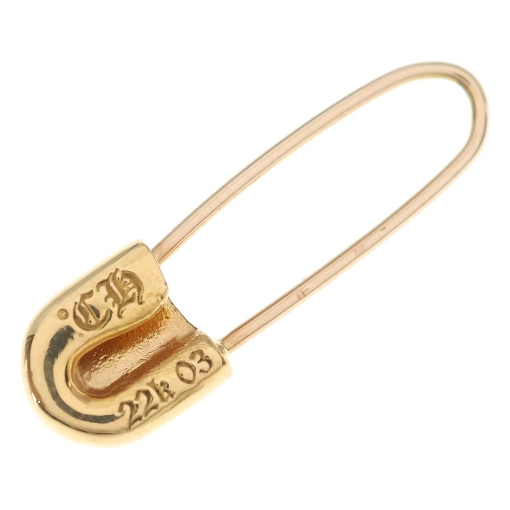 CHROME HEARTS(クロムハーツ) 22K ER SAFETY PIN セーフティピン ピアス ゴールド