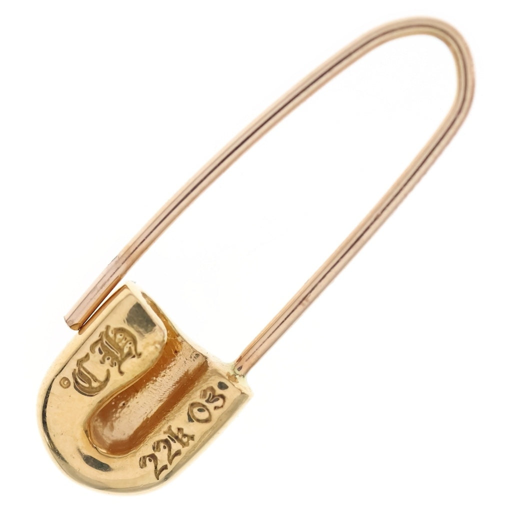 CHROME HEARTS(クロムハーツ) 22K ER SAFETY PIN セーフティピン ピアス ゴールド