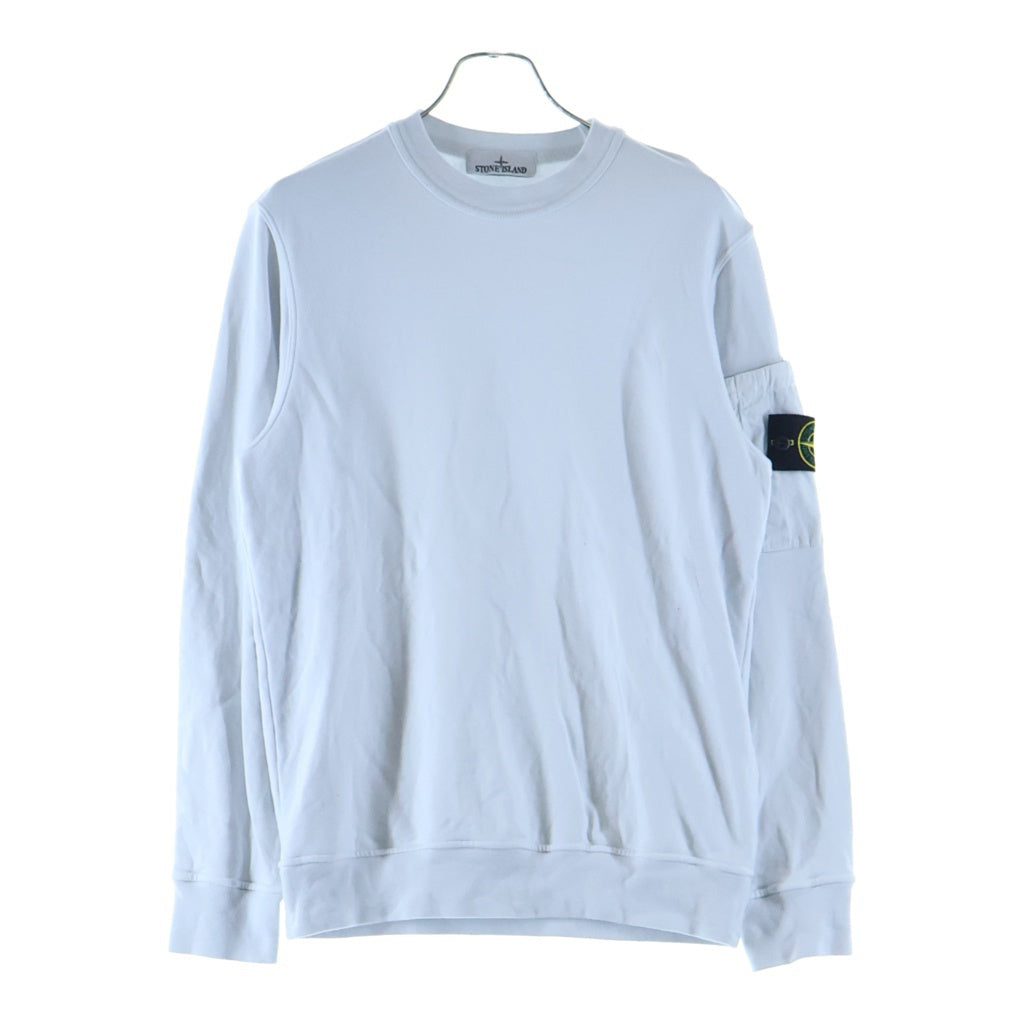 STONE ISLAND(ストーンアイランド) 袖ロゴワッペン クルーネックスウェットトレーナー ホワイト L1S156100019S0410