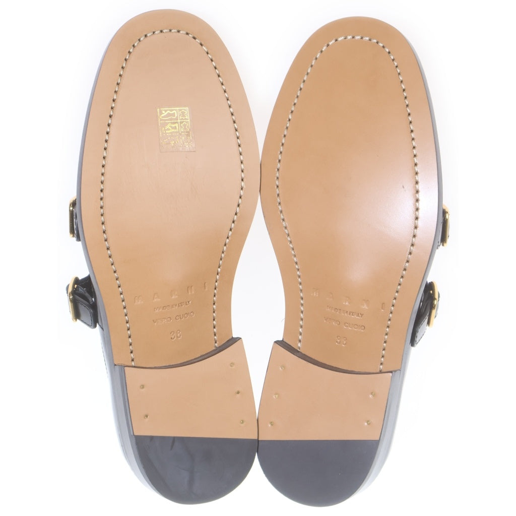 MARNI(マルニ) 25AW Bambi 3.0 ダブルモンク レザー ローファー ブラック MOMS006002