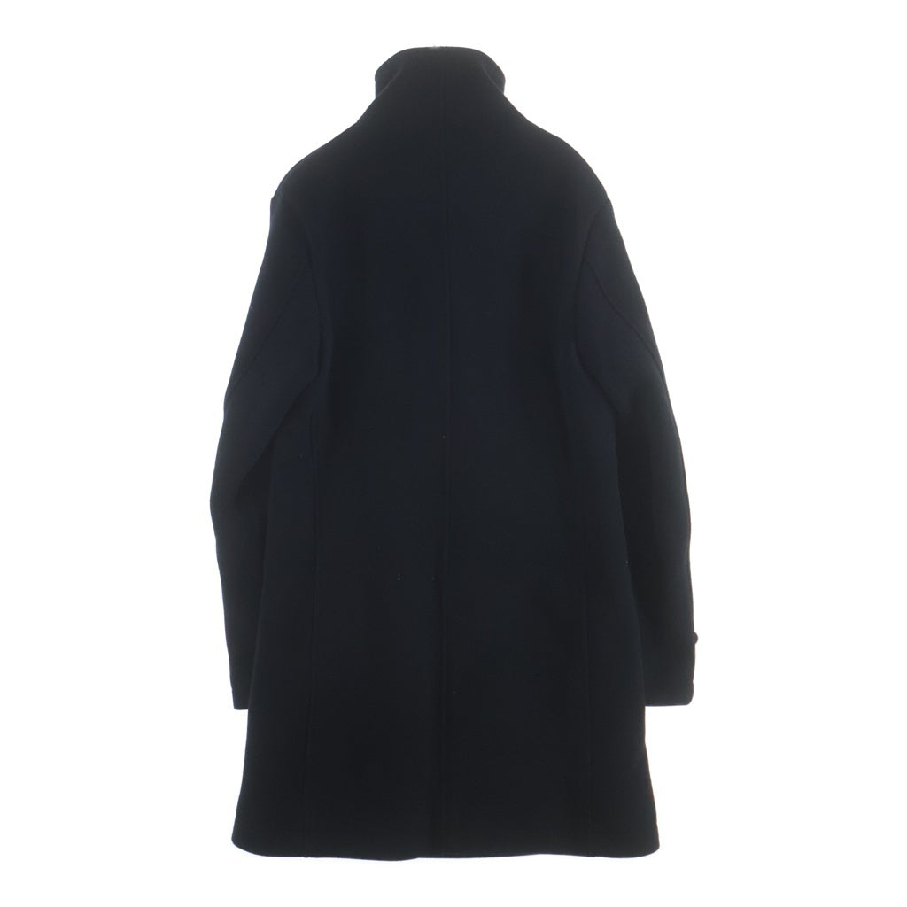 jun hashimoto(ジュンハシモト) 18AW STAND COLLAR COAT スタンドカラー メルトン コート ブラック 1011820005