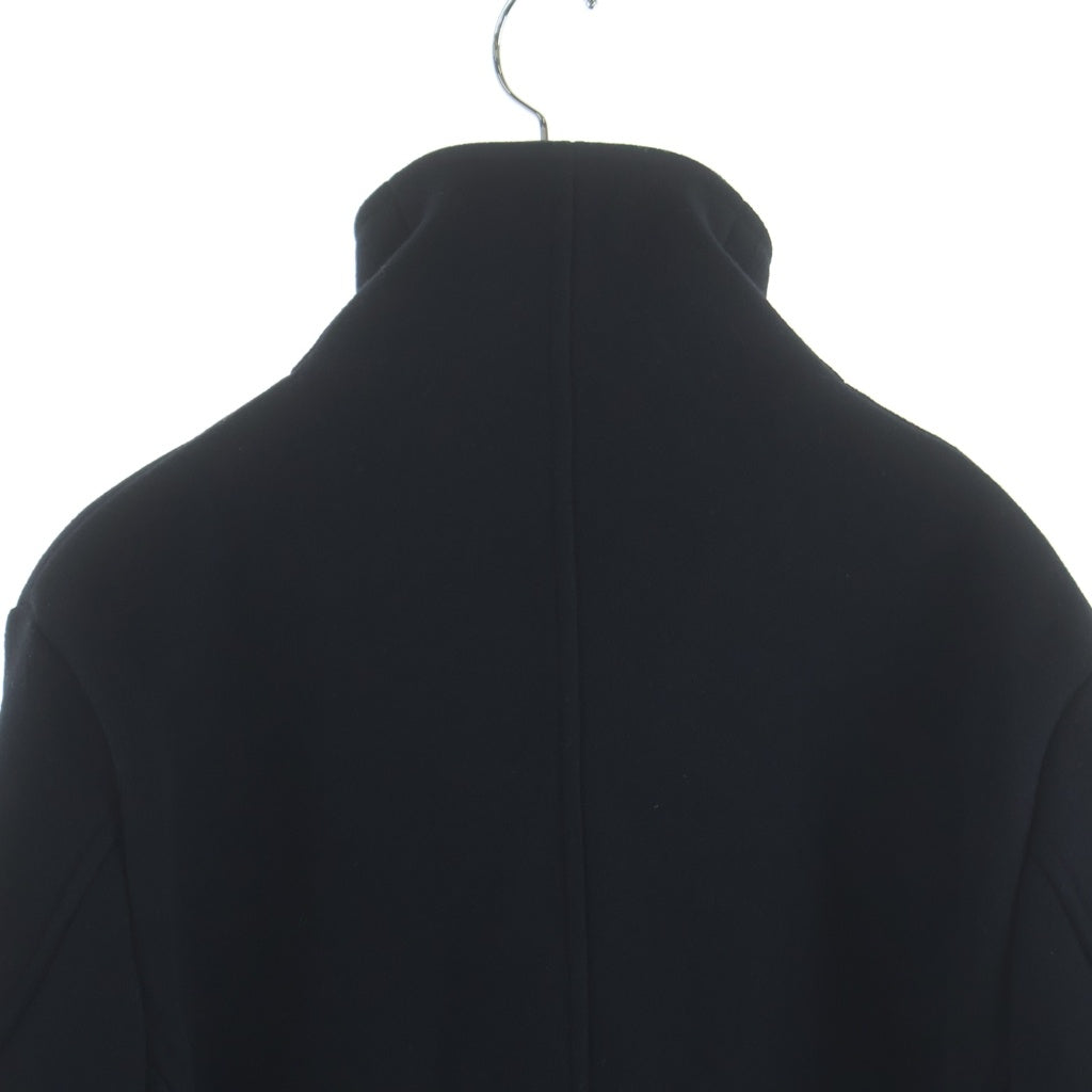 jun hashimoto(ジュンハシモト) 18AW STAND COLLAR COAT スタンドカラー メルトン コート ブラック 1011820005