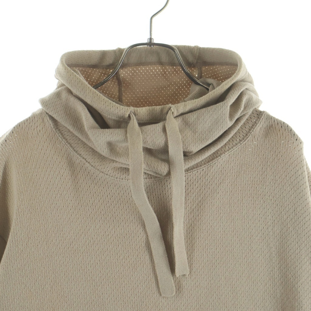 jun hashimoto(ジュンハシモト) 21SS MESH KNIT PARKA メッシュ ニット プルオーバーパーカー ベージュ 1092110001