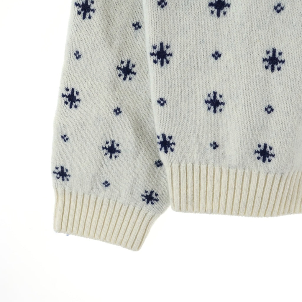 HUMAN MADE(ヒューマンメイド) ×POLAR ポーラー シロクマ クルーネック 長袖ニット セーター ホワイト