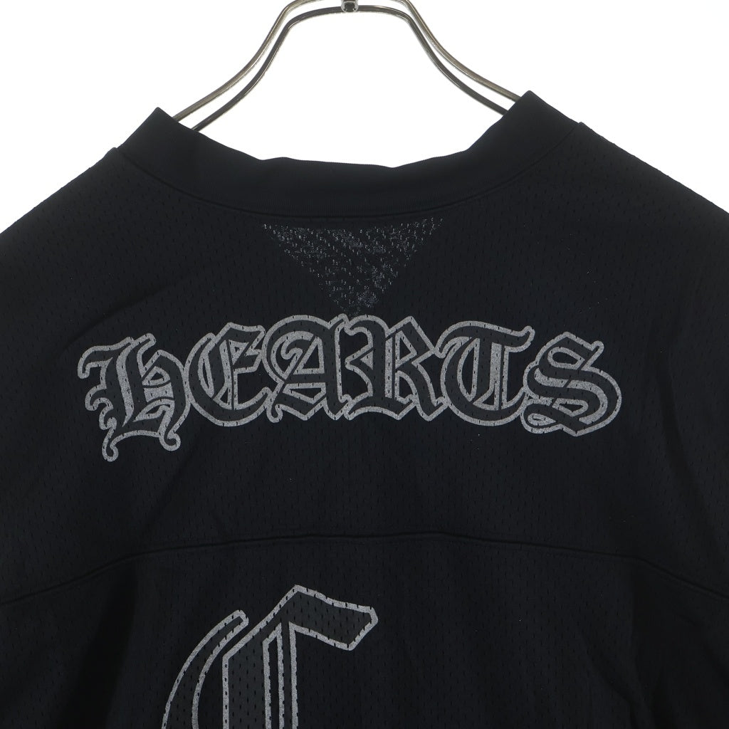 CHROME HEARTS(クロムハーツ) MESH WARM UP JERSEY メッシュワームアップジャージゲームシャツ 長袖Tシャツカットソー ロンT ブラック