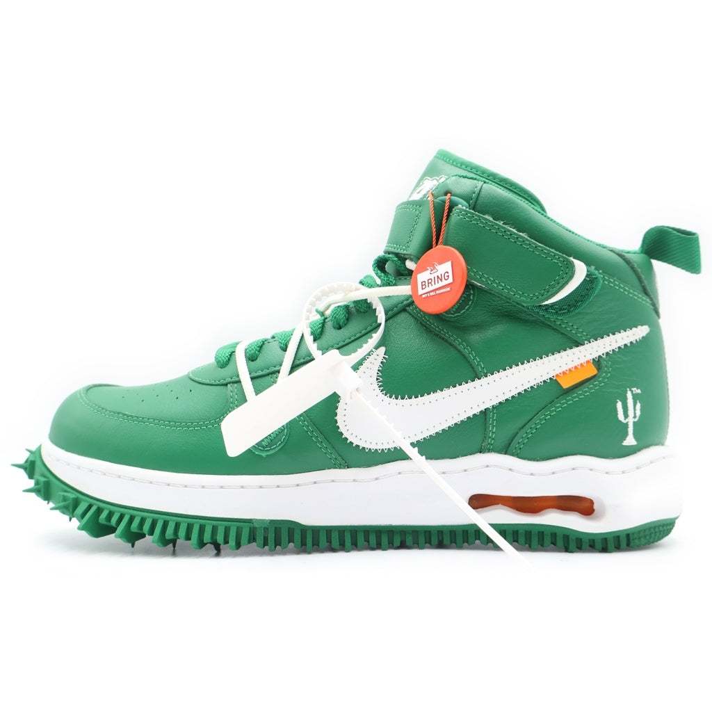 NIKE(ナイキ) ×OFF-WHITE AIR FORCE1 MID SP L THR オフホワイト エアフォース1 ミッドカットスニーカー グリーン US12/30.0cm DR0500-300