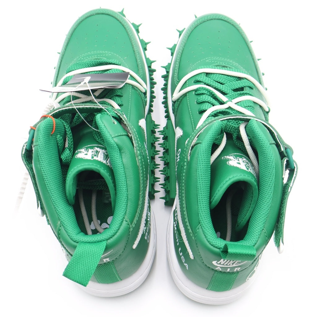 NIKE(ナイキ) ×OFF-WHITE AIR FORCE1 MID SP L THR オフホワイト エアフォース1 ミッドカットスニーカー グリーン US12/30.0cm DR0500-300