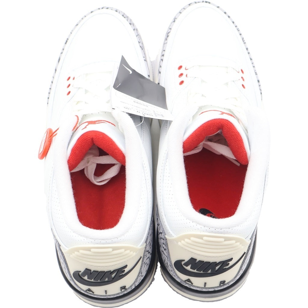 NIKE(ナイキ) AIR JORDAN 3 RETRO WHITE CEMENT REIMAGINED DN3707-100 エアジョーダン3 ホワイトセメント ホワイト/ブラック ミッドカットスニーカー US12/30.0cm