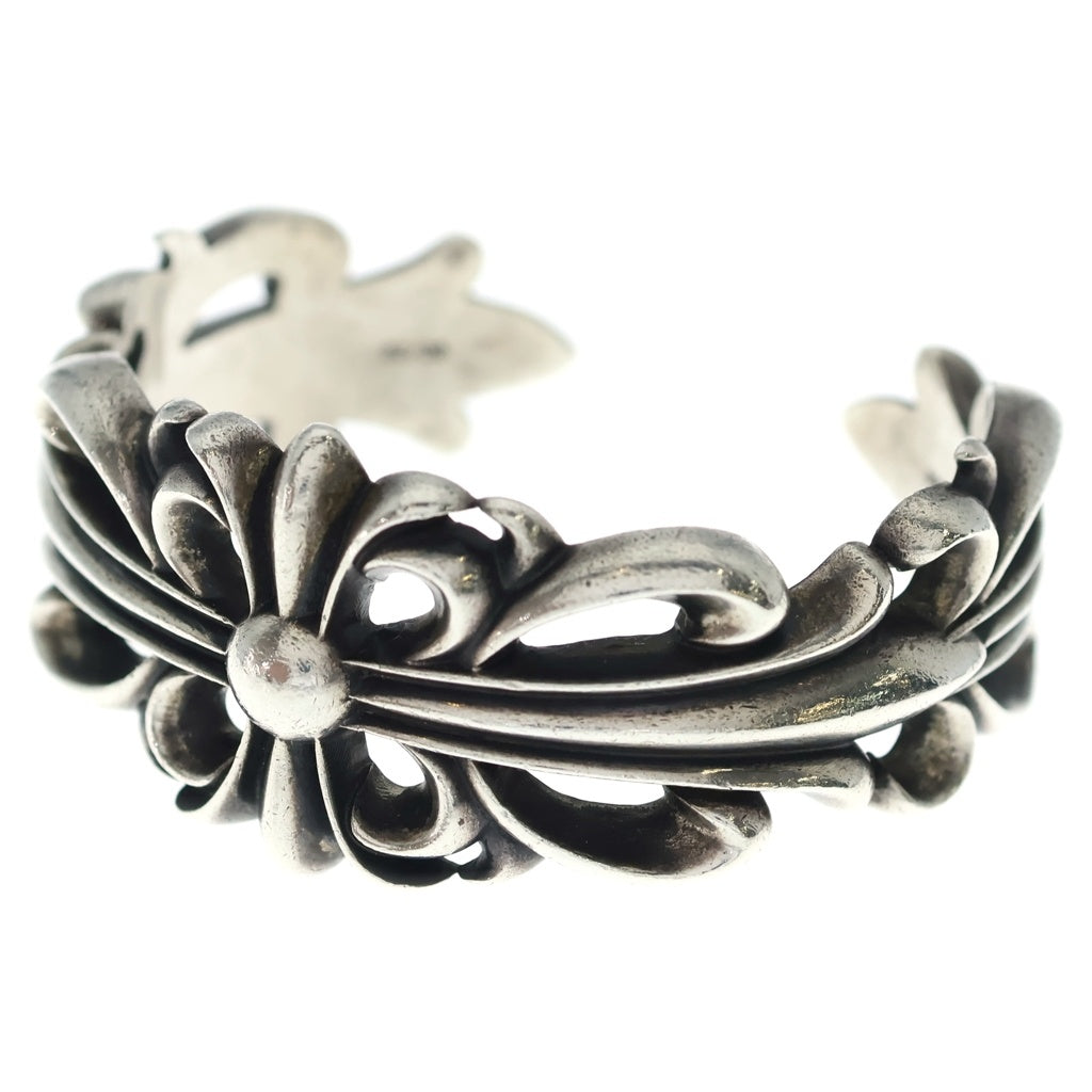 CHROME HEARTS(クロムハーツ) ダブルフローラルクロス カフ バングル ブレスレット