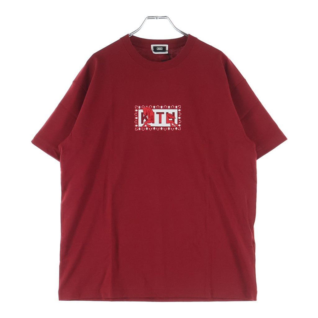KITH(キス) TREATS YEAR PF THE HORSE TEE フロントロゴプリント クルーネック 半袖Tシャツ レッド 26-073-066-0000-1-0