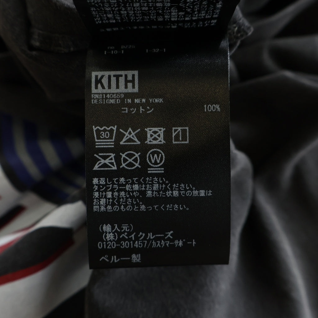 KITH(キス) ×NBA ALL-STAR フィラデルフィアセブンティシクサーズアレンアイバーソン フロントプリント クルーネック 半袖Tシャツ ブラック 26-073-060-0056-1-0