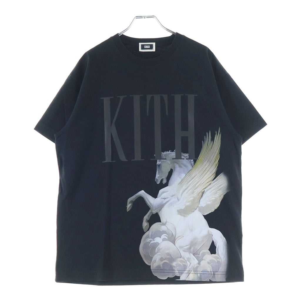 KITH(キス) Pegasus Tee ペガサスフロントプリント クルーネック 半袖Tシャツ ブラック 25-073-060-0088-1-0
