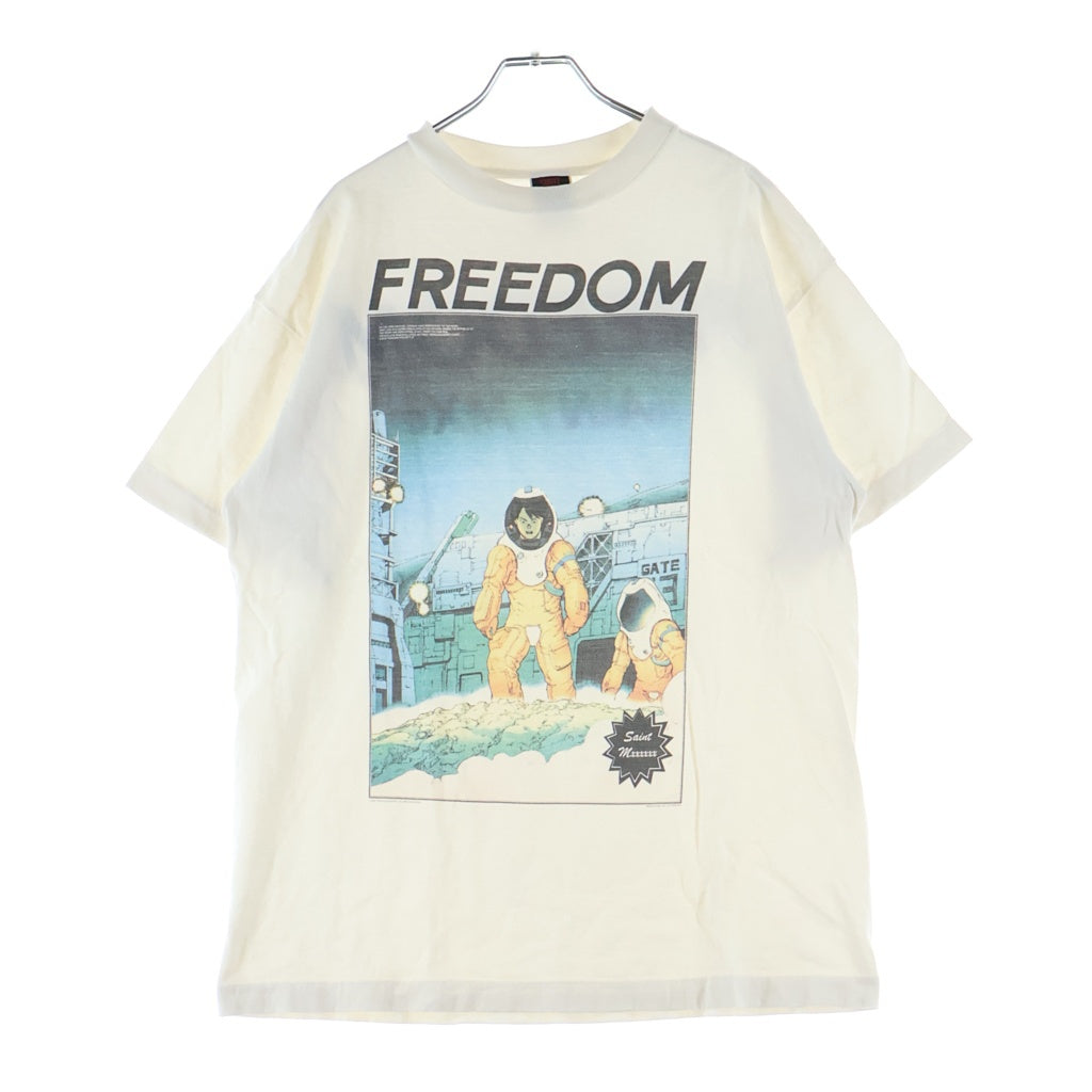SAINT MICHAEL(セントマイケル) 24SS FREEDOM フリーダム クルーネック 半袖Tシャツ ホワイト SM-YS8-0000-C22