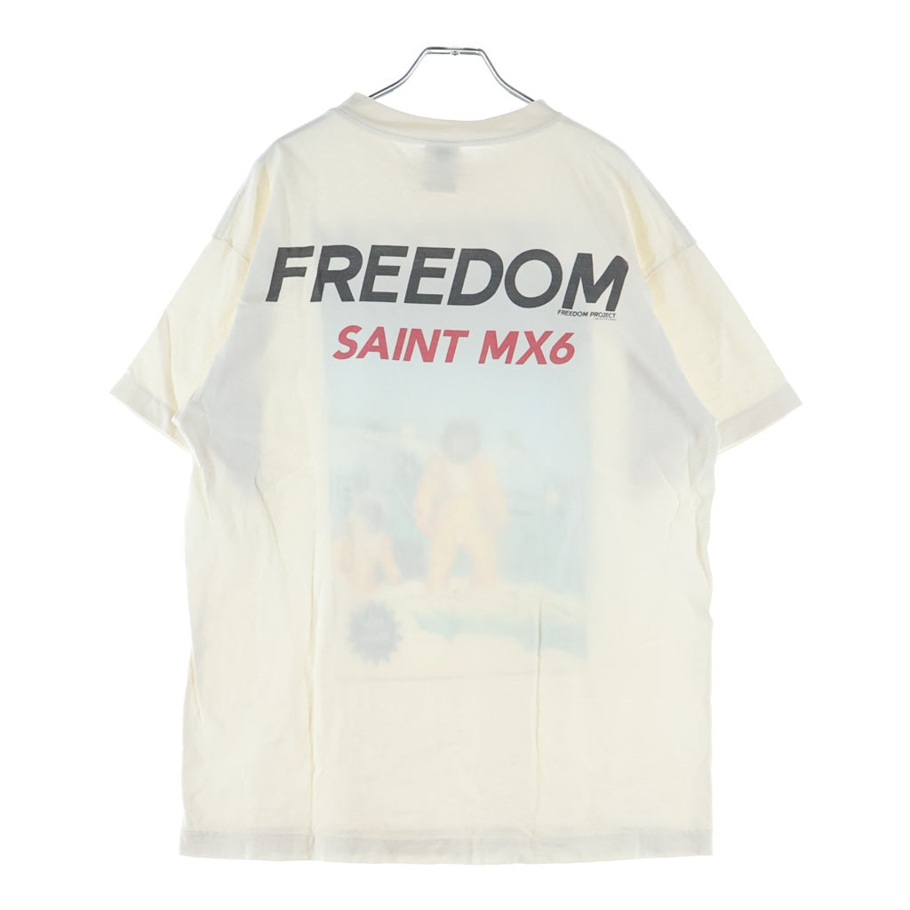 SAINT MICHAEL(セントマイケル) 24SS FREEDOM フリーダム クルーネック 半袖Tシャツ ホワイト SM-YS8-0000-C22