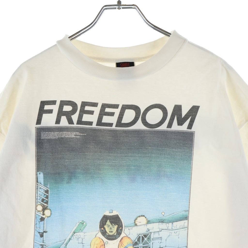 SAINT MICHAEL(セントマイケル) 24SS FREEDOM フリーダム クルーネック 半袖Tシャツ ホワイト SM-YS8-0000-C22
