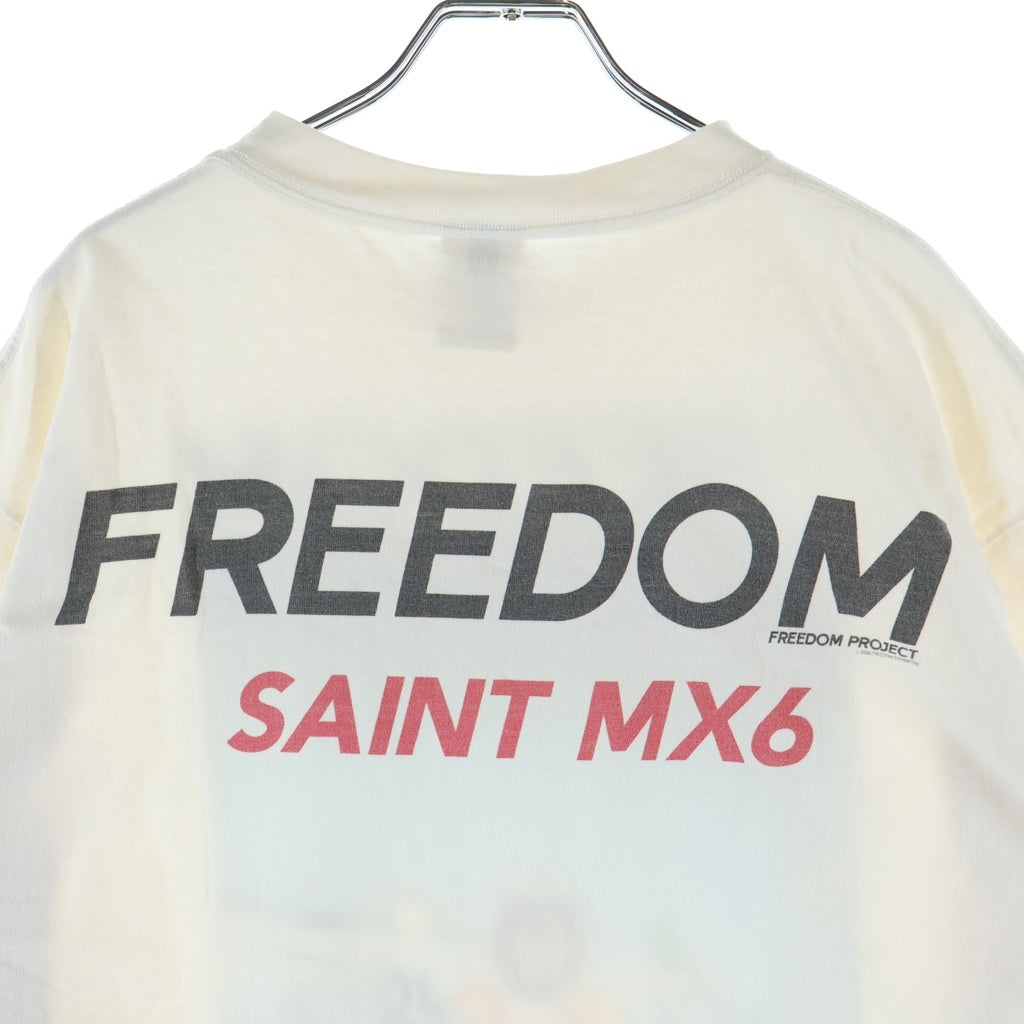 SAINT MICHAEL(セントマイケル) 24SS FREEDOM フリーダム クルーネック 半袖Tシャツ ホワイト SM-YS8-0000-C22