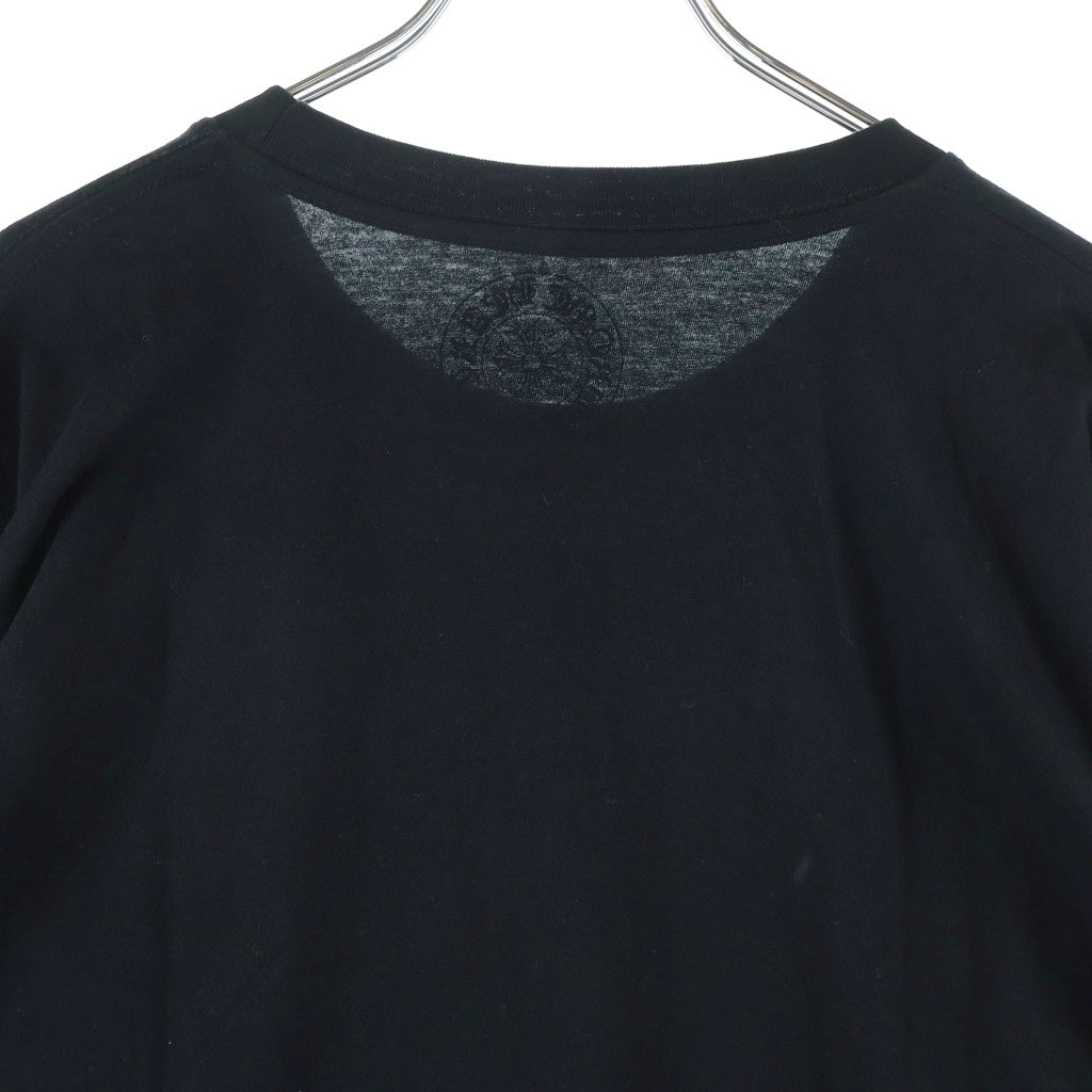 CHROME HEARTS(クロムハーツ) CH LS NECK LOGO ネックロゴプリント 袖ロゴ 長袖Tシャツ ロングスリーブカットソー ブラック