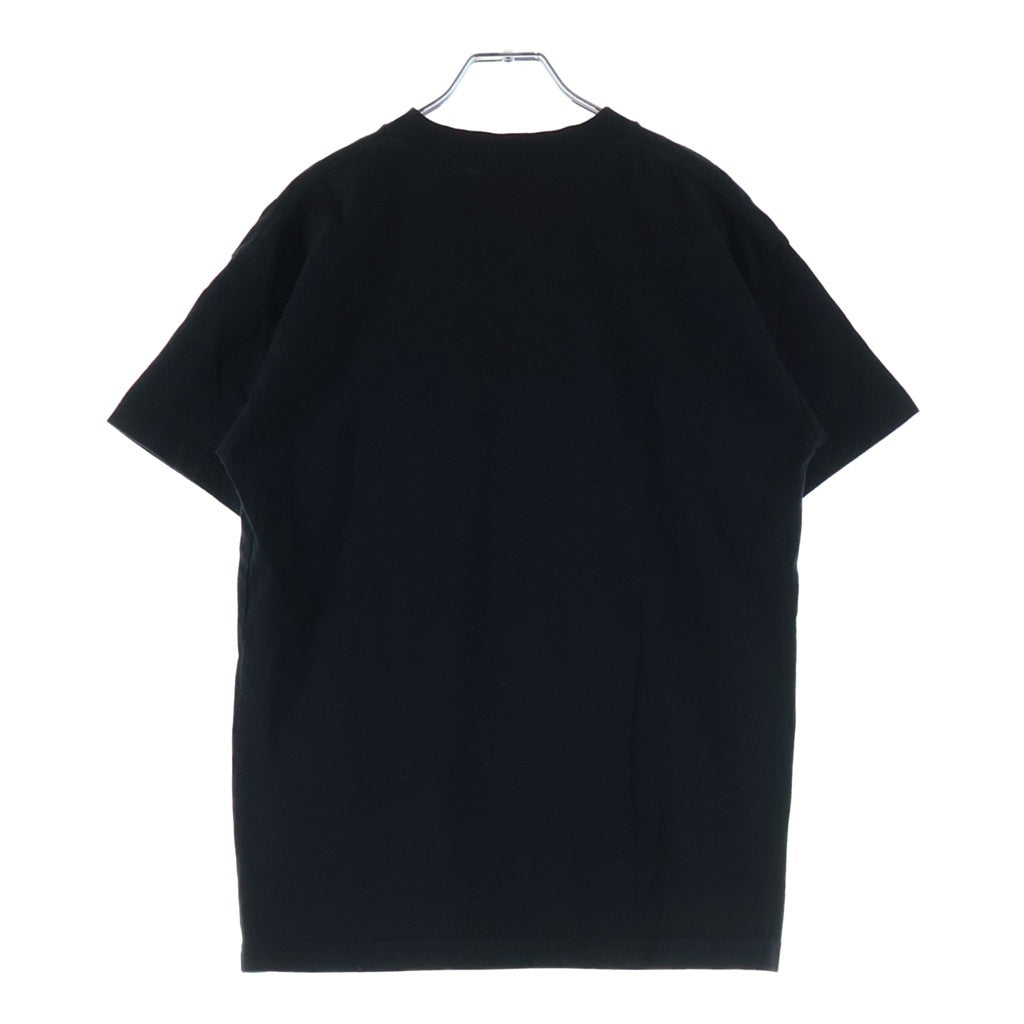 BALENCIAGA(バレンシアガ) BBロゴ ラインストーン装飾 クルーネック 半袖Tシャツ ブラック 612965 TMVP2