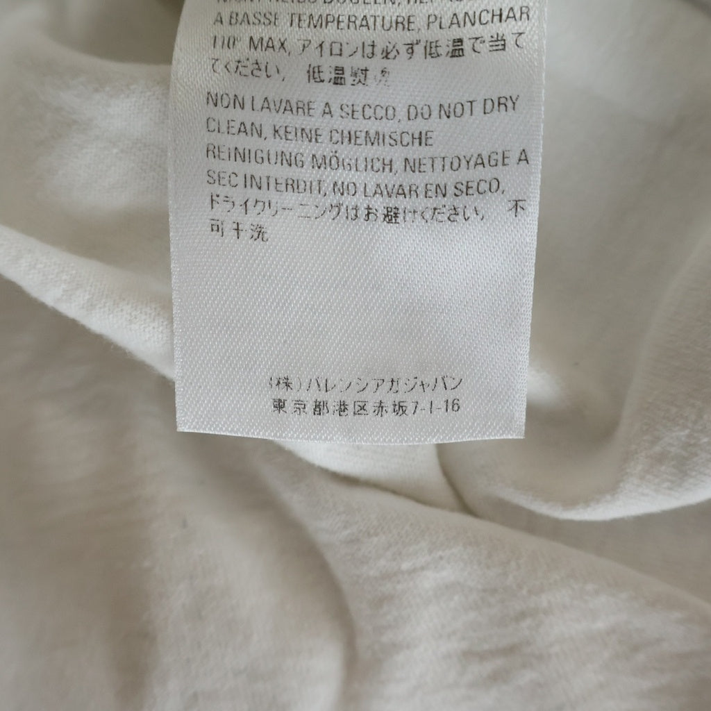 BALENCIAGA(バレンシアガ) BBロゴプリント クルーネック 半袖Tシャツ ホワイト レディース 578133 TEV48