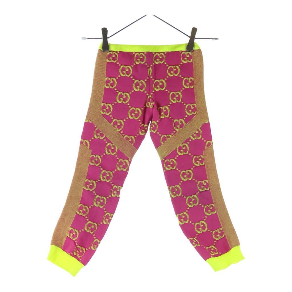 GUCCI(グッチ) GGロゴ総柄 キッズ レギンス ピンク/イエロー 692058 4KAA5
