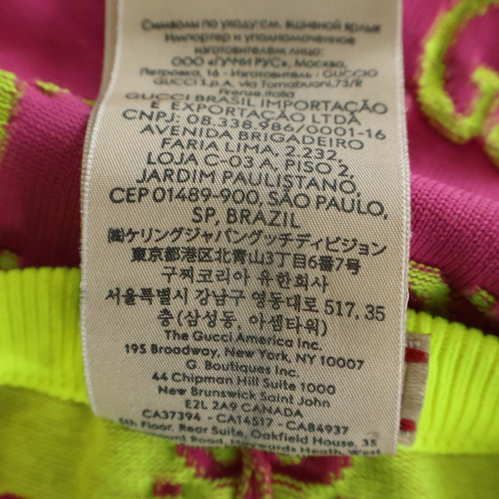 GUCCI(グッチ) GGロゴ総柄 キッズ レギンス ピンク/イエロー 692058 4KAA5