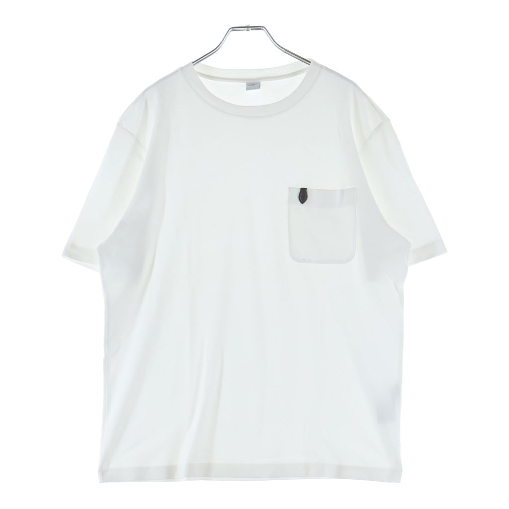 Berluti(ベルルッティ) ポケットレザーディティール クルーネック 半袖Tシャツ ホワイト R29JRS160JAEK